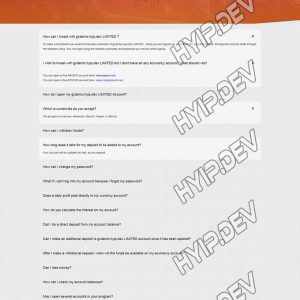 goldcoders hyip template no. 024, pages screenshot