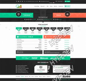 goldcoders hyip template no. 025 account screen