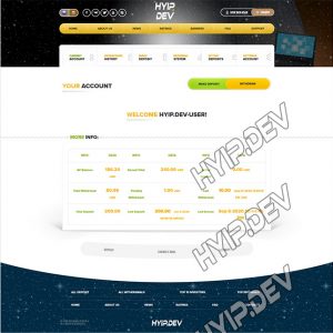 goldcoders hyip template no. 026 account page screenshot