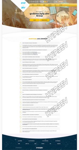 goldcoders hyip template no. 026 pages screenshot