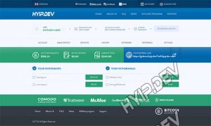 goldcoders hyip template no. 027 account page screenshot