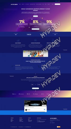 goldcoders hyip template no. 029, home page screenshot