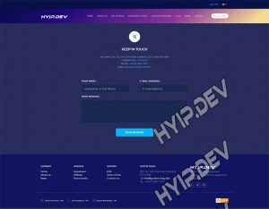goldcoders hyip template no. 029, support page screenshot