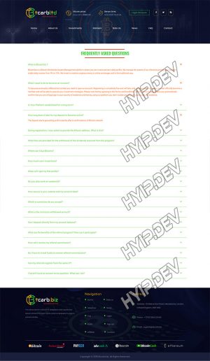 goldcoders hyip template no. 030, pages screenshot