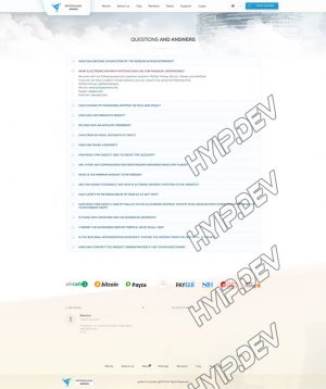 goldcoders hyip template no. 032, pages screenshot