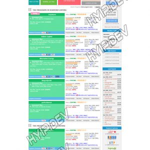 goldcoders hyip lister template no. 002, home page screenshot