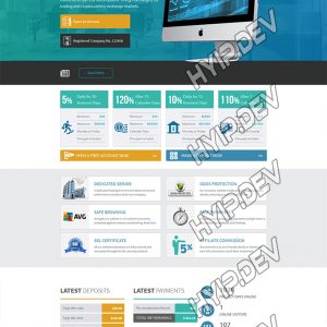 goldcoders hyip template no. 001, home page screenshot