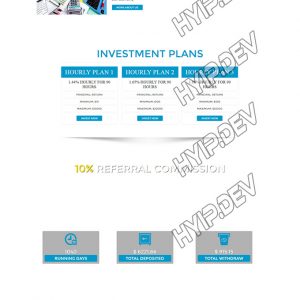 goldcoders hyip template no. 037, home page screenshot
