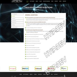 goldcoders hyip template no. 038, default pages screenshot