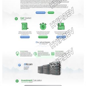 goldcoders hyip template no. 039, home page screenshot