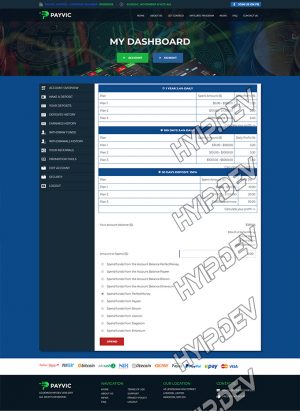 goldcoders hyip template no. 041, deposit page screenshot