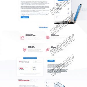 goldcoders hyip template no. 042, home page screenshot