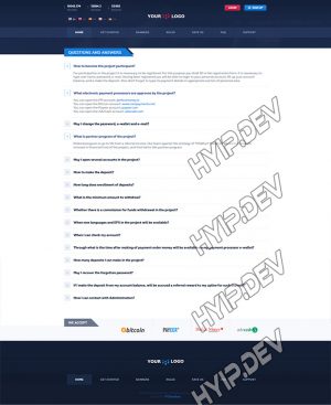 goldcoders hyip template no. 042, default page screenshot