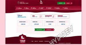 goldcoders hyip template no. 045, account page screenshot