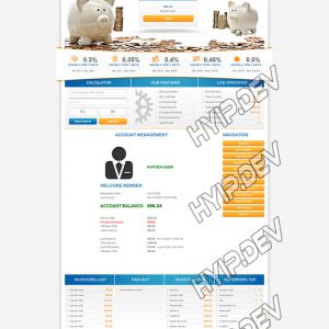 goldcoders hyip template no. 052, account page screenshot