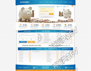 goldcoders hyip template no. 052, home page screenshot