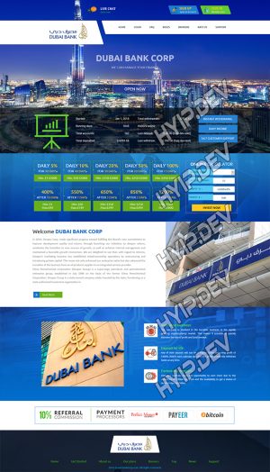 goldcoders hyip template no. 058, home page screenshot
