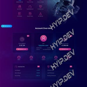 goldcoders hyip template no. 059, account page screenshot