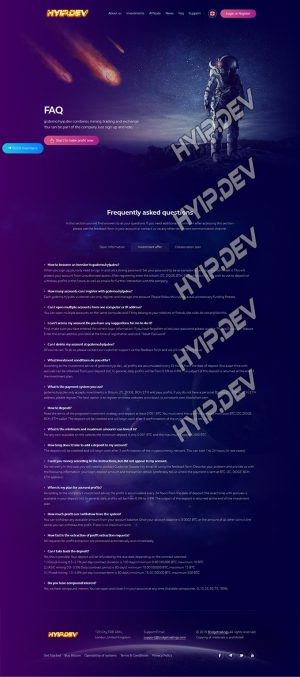 goldcoders hyip template no. 059, default page screenshot