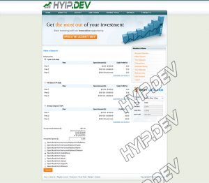 goldcoders hyip template no. 061, deposit page screenshot