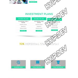 goldcoders hyip template no. 062, home page screenshot