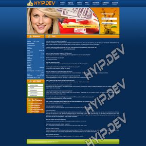 goldcoders hyip template no. 063, default page screenshot