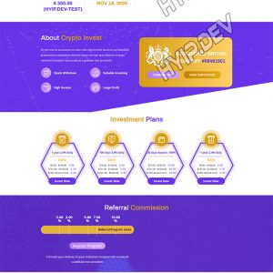 goldcoders hyip template no. 064, home page screenshot