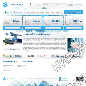 goldcoders hyip template no. 065, home page screenshot