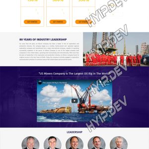 goldcoders hyip template no. 067, home page screenshot