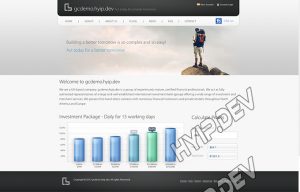 goldcoders hyip template no. 069, home page screenshot