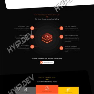 goldcoders hyip template no. 070, home page screenshot