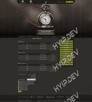 goldcoders hyip template no. 071, deposit page screenshot