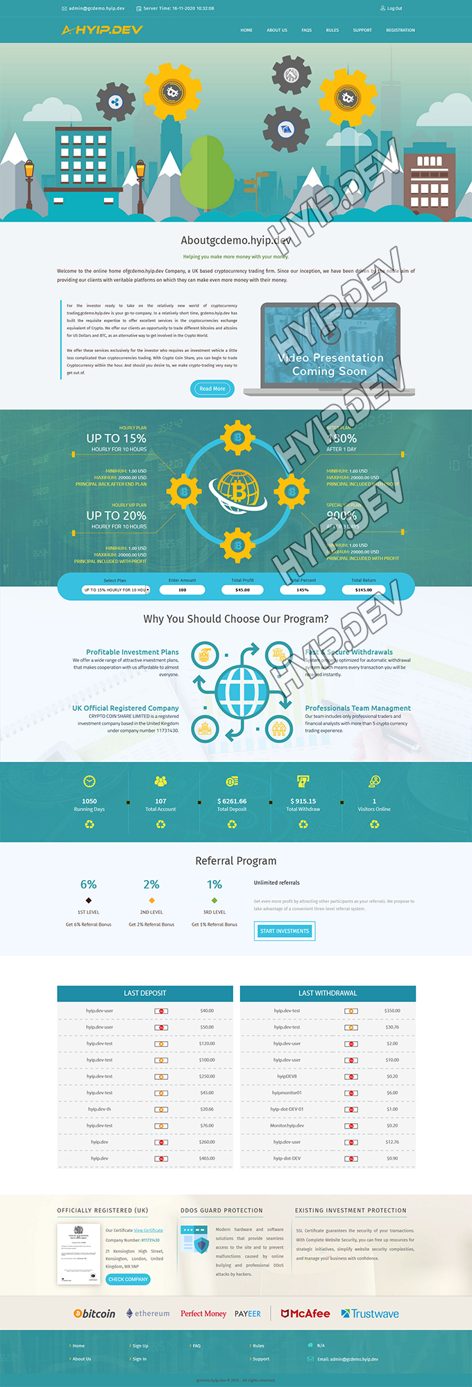 GoldCoders Hyip Template animated 073 HyipDev