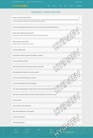 goldcoders hyip template no. 073, default page screenshot