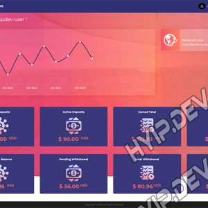 goldcoders hyip template no. 080, account page screenshot