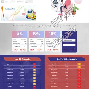 goldcoders hyip template no. 080, home page screenshot