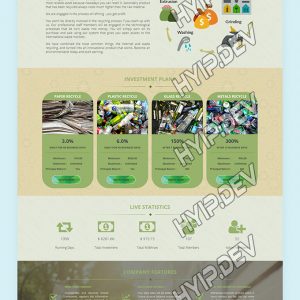 goldcoders hyip template no. 081, home page screenshot