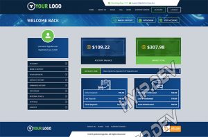 goldcoders hyip template no. 083, account page screenshot