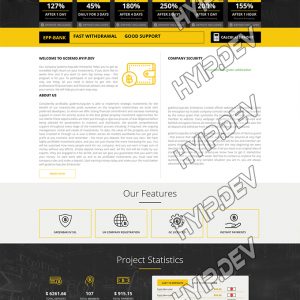 goldcoders hyip template no. 085, home page screenshot