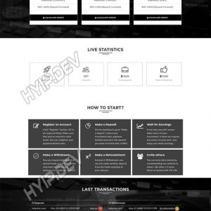 goldcoders hyip template no. 086, home page screenshot
