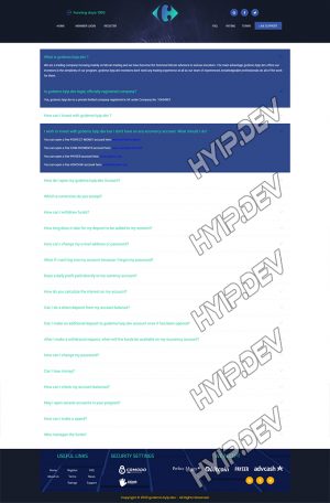 goldcoders hyip template no. 087, default page screenshot