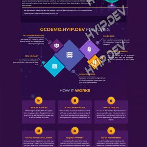 goldcoders hyip template no. 090, home page screenshot