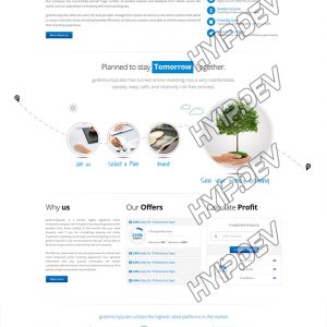 goldcoders hyip template no. 092, home page screenshot