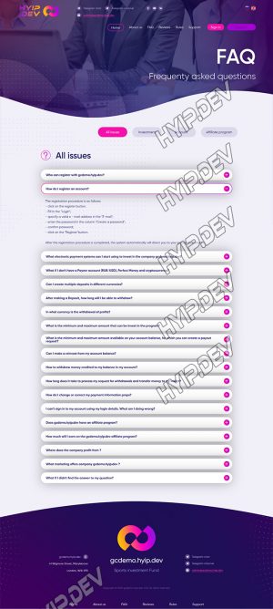 goldcoders hyip template no. 094, default page screenshot