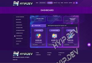 goldcoders hyip template no. 100, account page screenshot