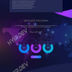goldcoders hyip template no. 101, home page screenshot