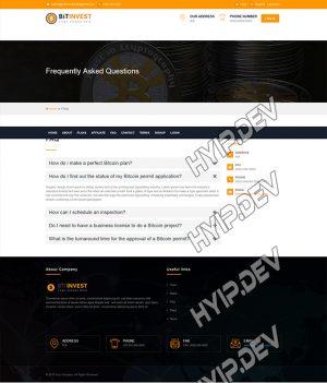 goldcoders hyip template no. 102, default page screenshot