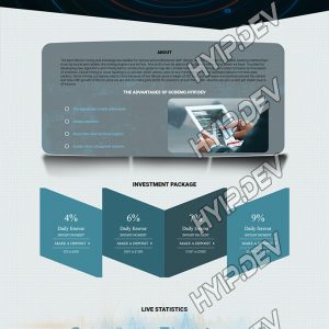 goldcoders hyip template no. 103, home page screenshot