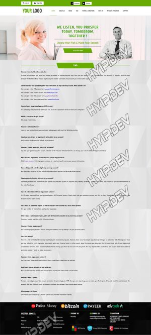 goldcoders hyip template no. 105, default page screenshot
