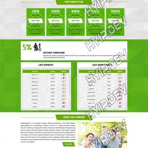 goldcoders hyip template no. 105, home page screenshot